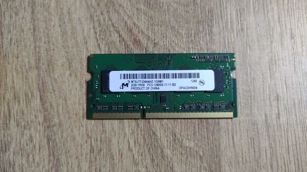 Оперативная память ноутбука - Micron 2GB / 1600Mhz / DDR3