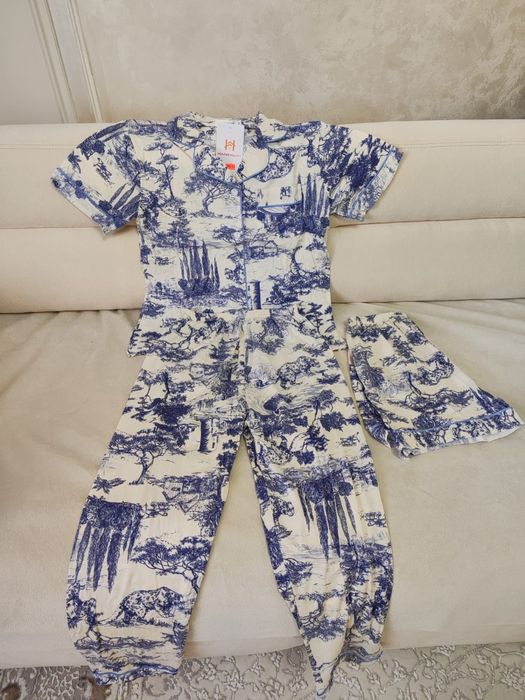 Пижамы тройка: брюки, шорты, рубашка