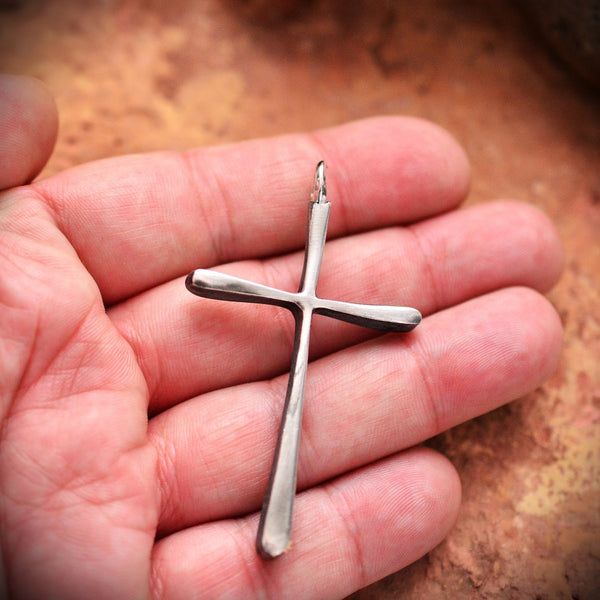 Сребърен медальон кръст 925 – голям мъжки кръст | Талисман за вяра