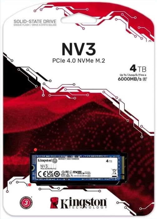 Внутренний SSD диск на 4тб, KINGSTON.