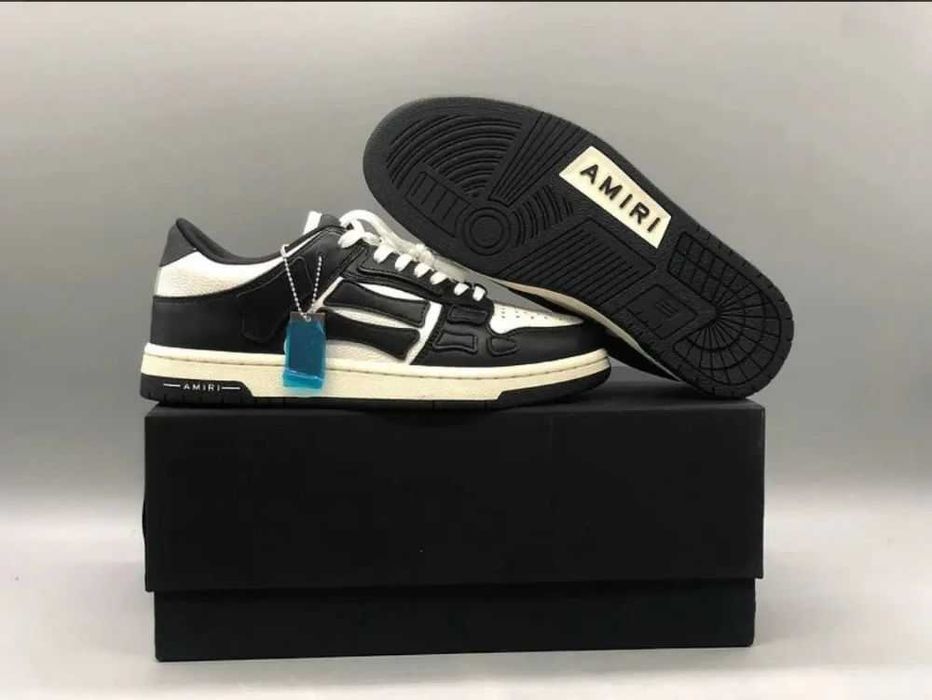 Amiri Skel Toe Slip-On "Black/White"