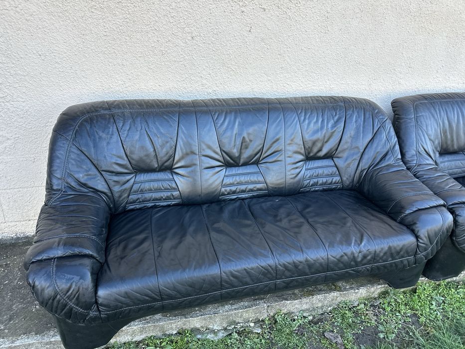 Комплект кожени дивани 3-ка + 2-ка – естествена кожа