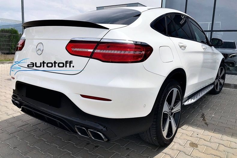 Difuzor bara spate GLC Coupe C253 compatibil cu Mercedes (15-22) GLC63 AMG Black Design
