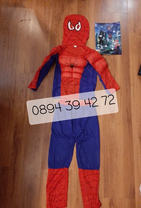 Костюми с мускули на Спайдърмен,Батман,Супермен,Хълк,Капитан Америка