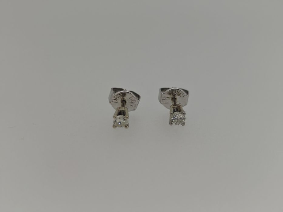 Cercei aur Solitaire cu diamant  14k 1.27gr  (r)