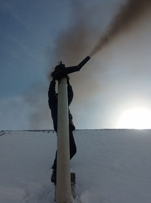 Чистка дымохода моржа тазылаймын