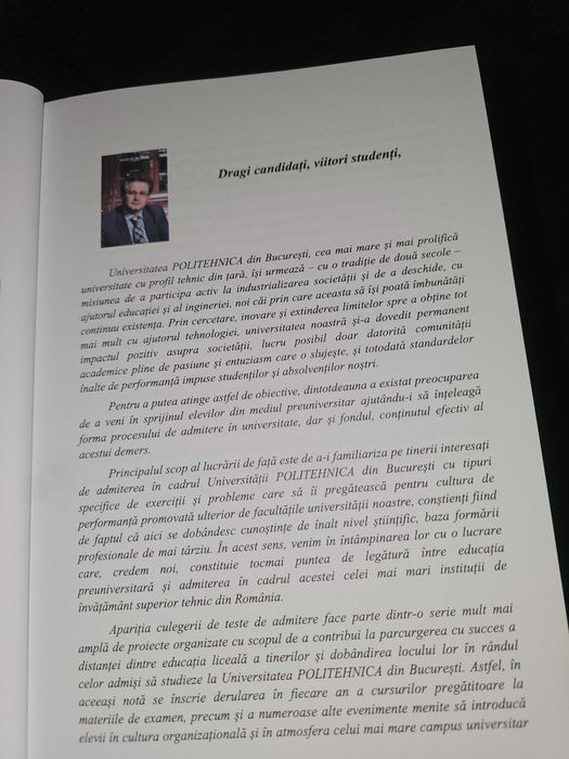 Teste de Fizică Admitere Politehnica 2020 – stare impecabilă