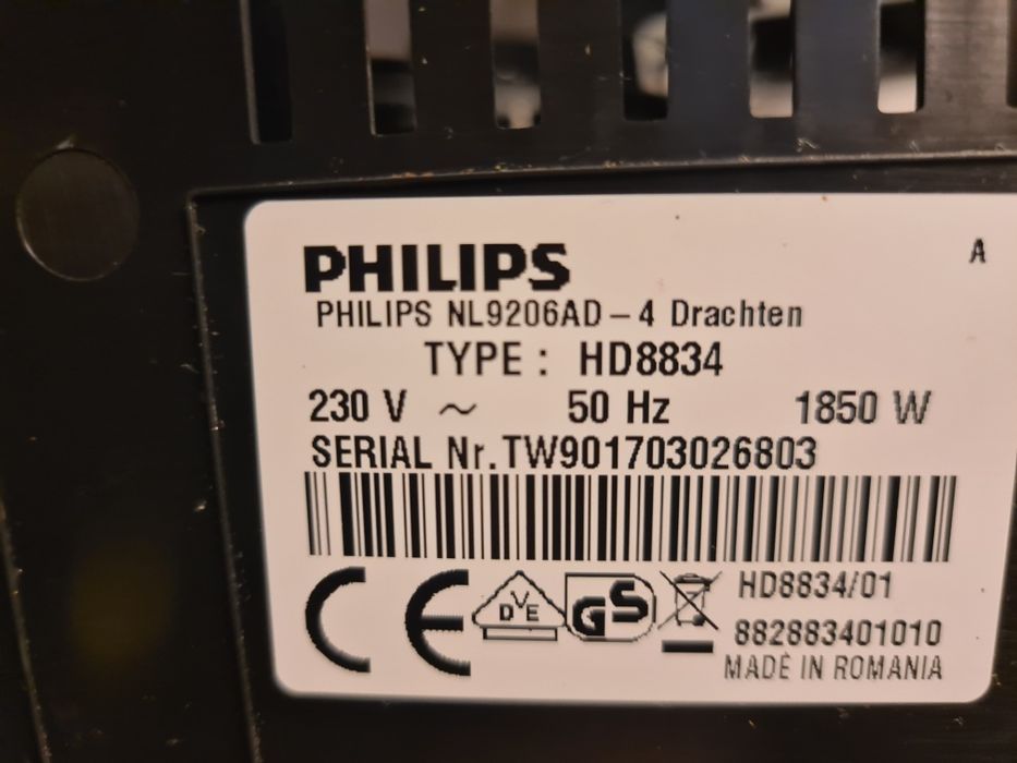Aparat automat de cafea Philips HD8834 , 1850w