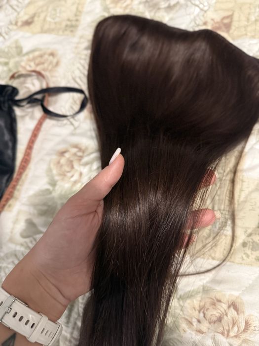 Diverso hair Естествена коса шоколад екстеншъни с щипки - човешка коса