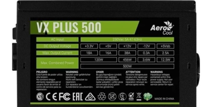AeroCool VX500 500W Plus