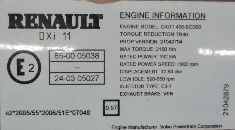 Motor DXi11 pentru camion Renault Premium - Piese de motor Renault