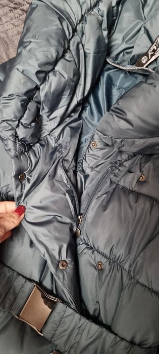 Маслено зелено дълго яке GANG размер S