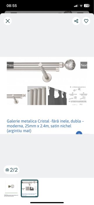 Galerie metalica Cristal