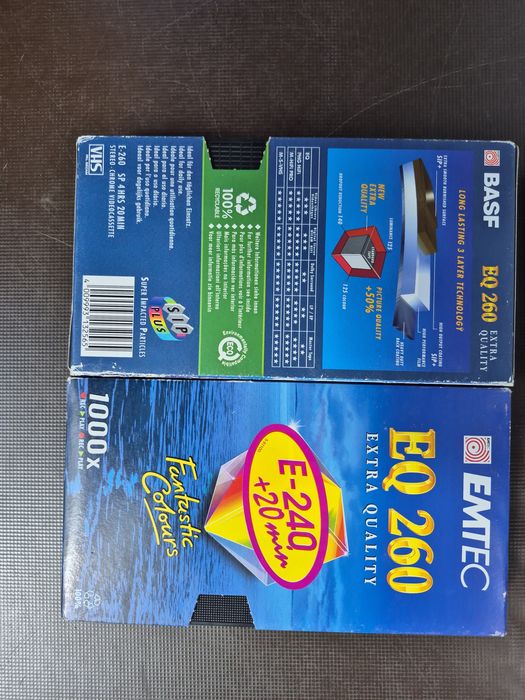 Vând Lot casete video VHS originale Basf, Emtec,PDM de 260 minute colectie de filme diferite genuri