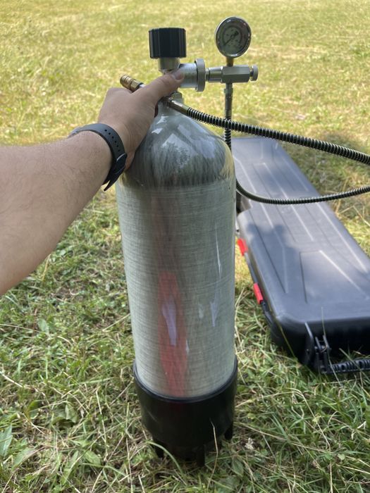 Карбонова бутилка 9L 300бар Tuxing PCP