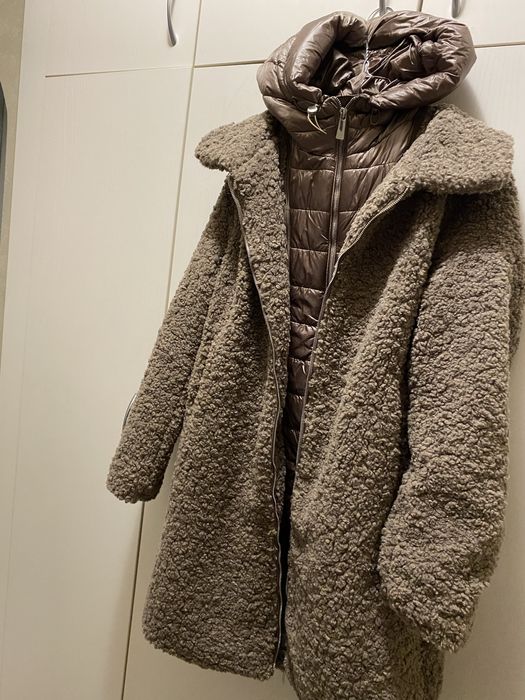 Модрно палто в актуален да сезона цвят кафяв