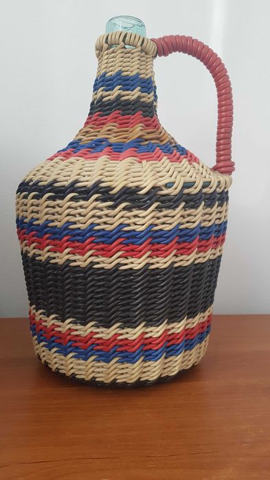 Sticla Palinca/Vi Vintage 6l cu impletitura sarma. Stare impecabila