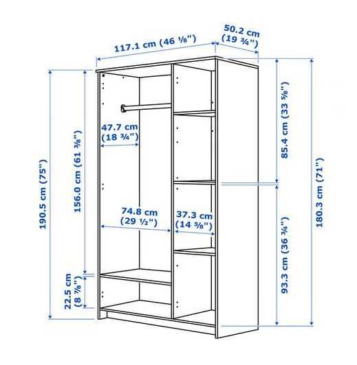 Dulap cu 3 uși alb, BRIMNES și biblioteca albă BILLY, Ikea