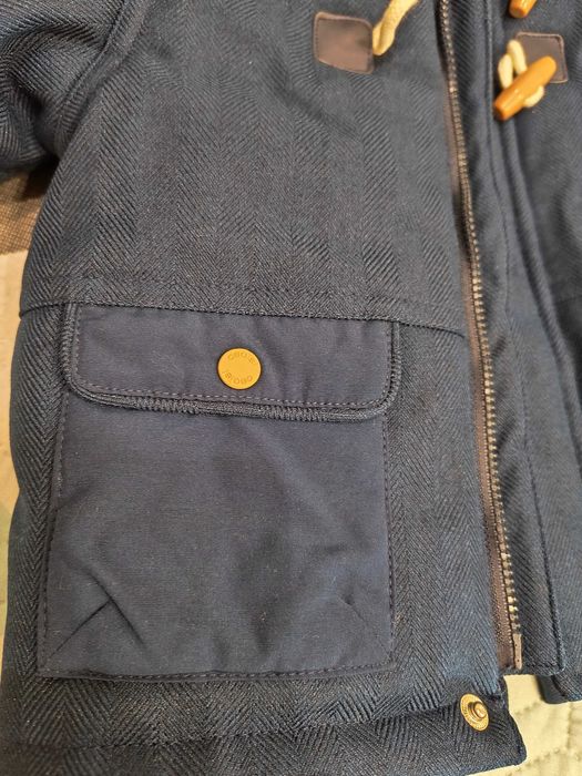 Ново топло синьо водоустойчиво палто с подплата Okaidi  размер 86 см