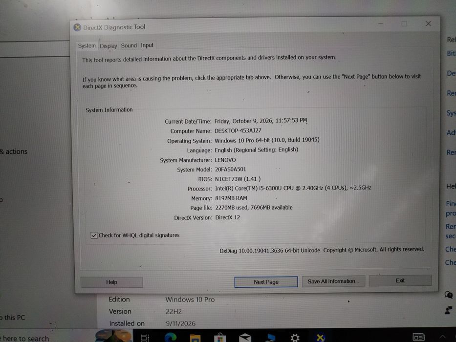Vand laptop Lenovo, I5 generatia 6