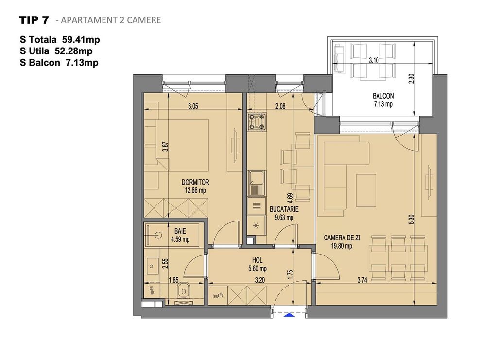 2 Camere | Nusco City – Faza 2 | PRIMA INCHIRIERE, Parcare + TVA 21%