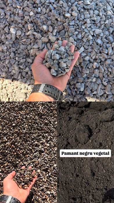 Nisip-piatră-pamant vegetal