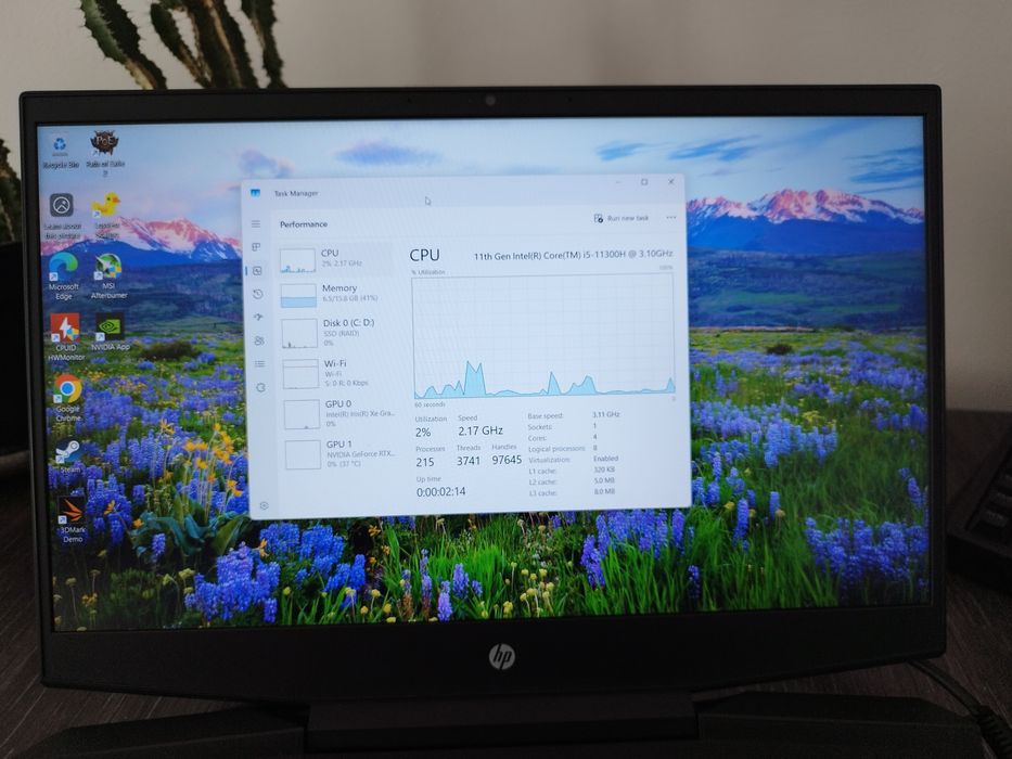 Laptop Gaming Hp i5-11300H, RTX 3050Ti, 16 GB RAM, SSD 512 GB