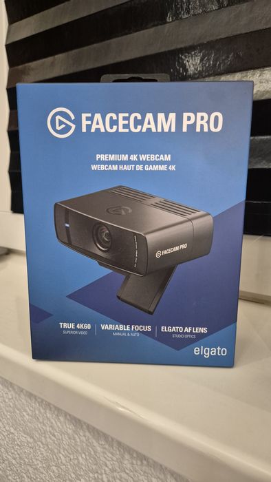 Elgato Facecam Pro - Cameră Web Premium 4K la 60 FPS - Nouă, Sigilată