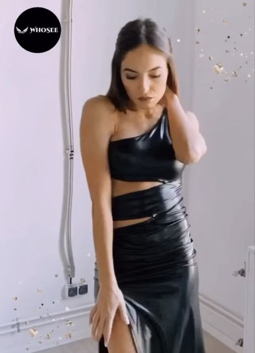 Rochie WhoSee din piele naturală