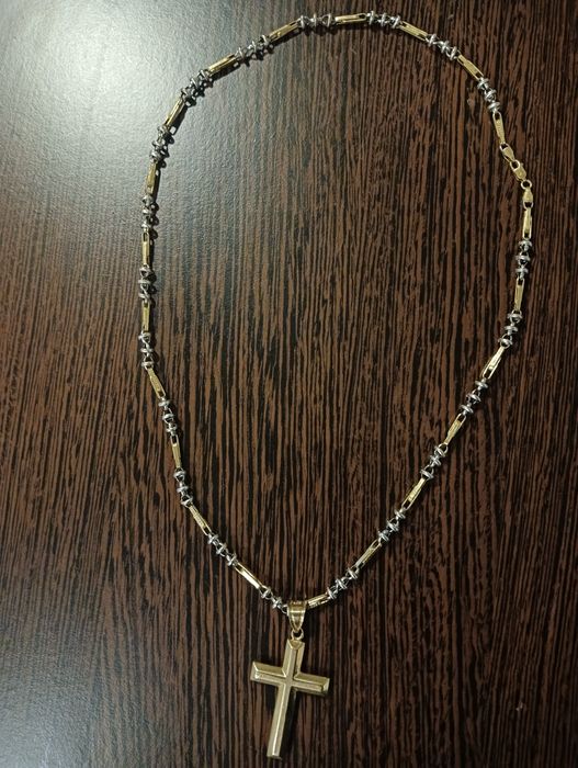 Lanț bărbătesc 15,5 grame cruciulița 3,5 g , 63 cm