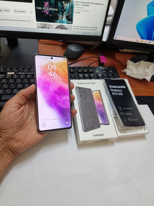 Samsung A73 5G 8/128gb ideal ochilmagan usta kurmagan aybi yuq tozza