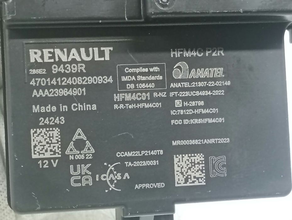 Modul keyless 285E29439R Renault Arkana 1 facelift (2023–2025) 1.6 E-Tech Full Hybrid H4M-C6