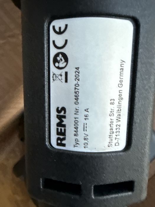 Vind taietor tevi cupru inox REMS Nano11V  technology li-ion
