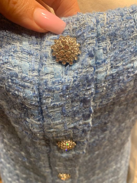 Рокля  сукман в небесносин цвят букле Zara, размер S/M