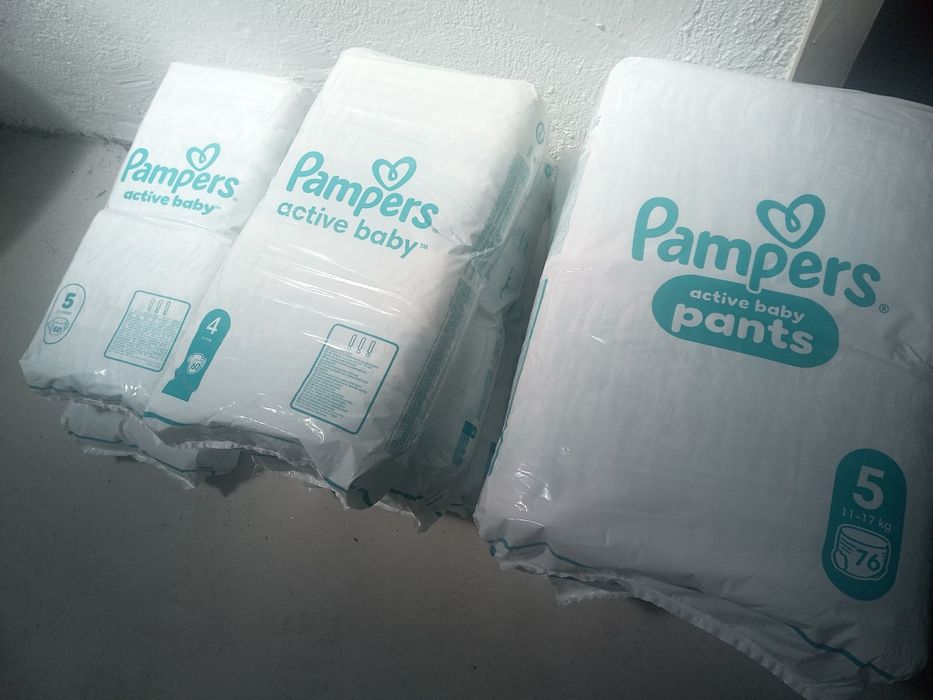 Pampers 4 и Pampers 5 active pants