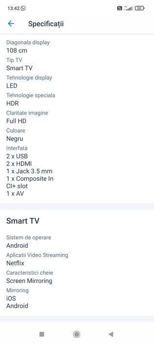Sony Bravia 43WF660 – pentru piese / display spart