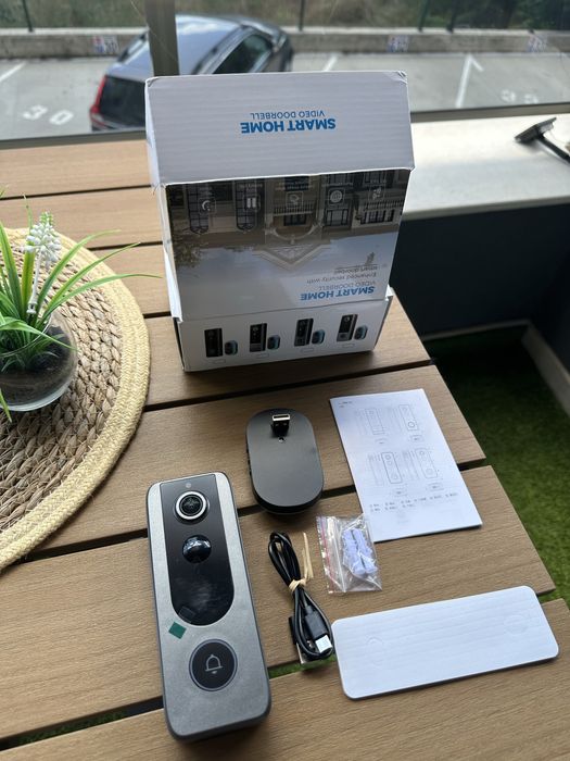 Безжичен видео звънец с камера Tuya Smart - 1080P Full HD, WiFi , нощно виждане , сензор за движение