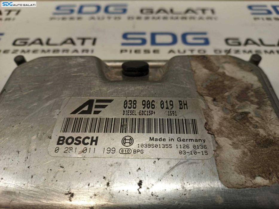Calculator Motor ECU Volkswagen Bora 1.9TDI 131CP ASZ 1998 - 2005 Cod 038906019BH 0281011199 [L0024]