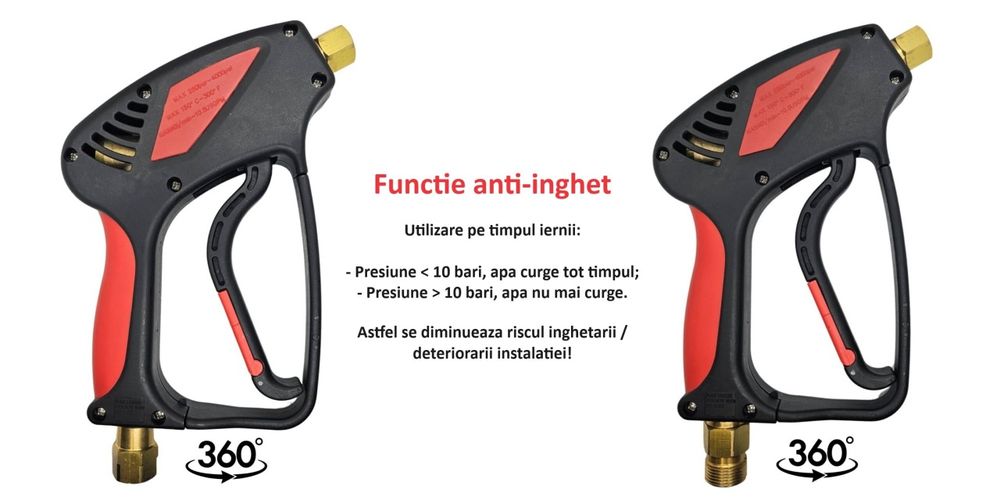 Pistol de spalare cu anti-rasucire self service perdant