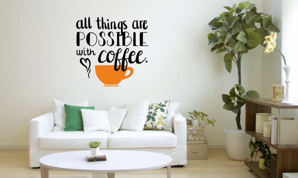 Stickere decor perete cafea, bucatarie, cafenea, bar, coffee