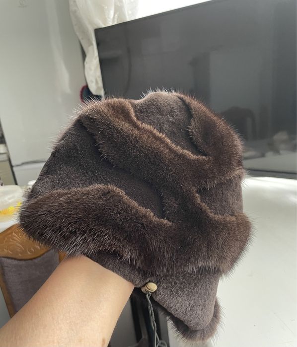 Шапка норковая мех