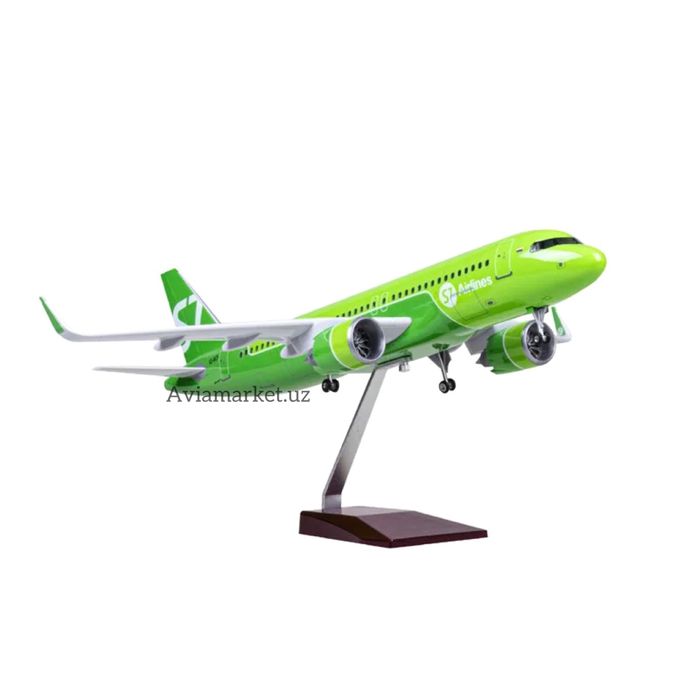 Самолет AIRBUS-A320 Neo S7-Airlines с Led подсветкой отличный подарок