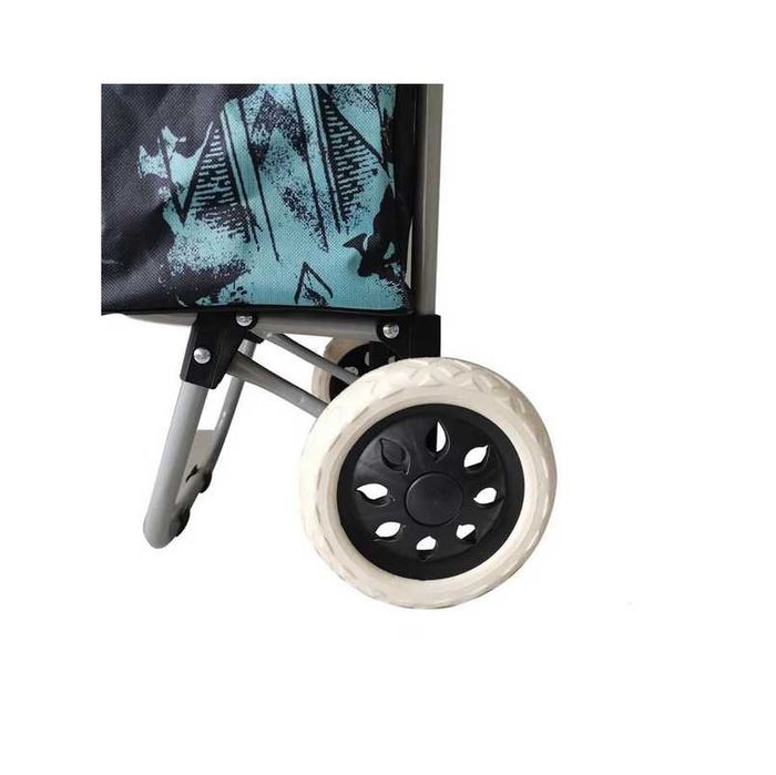 Пазарска количка Mercado Trade, Макс.тегло 30кг., Черна с мотиви