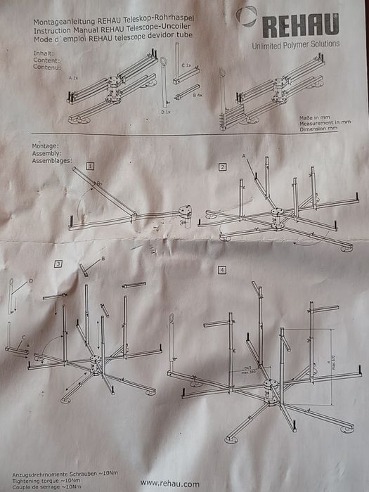 Derulator țeavă pardoseala Rehau