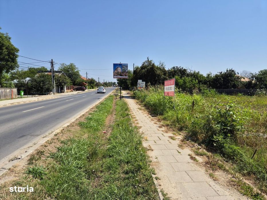 Teren de 785mp cu deschidere dubla 23/34m, strada principala Cioflicen