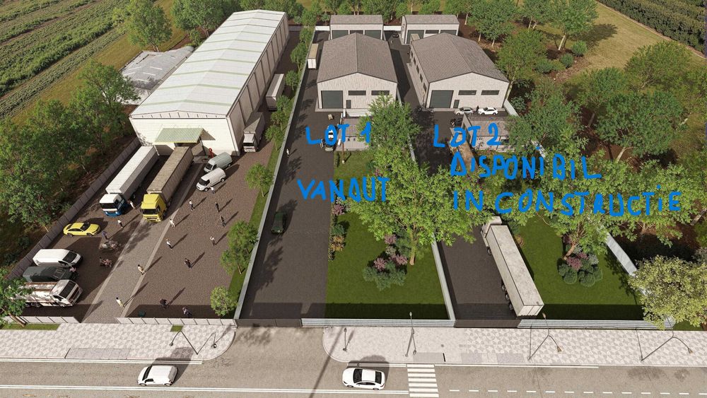 Proprietate industriala noua 800m2 de Hale si 100m2 de birouri