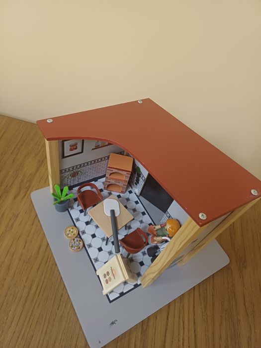 Дървена къщичка пицария за игра