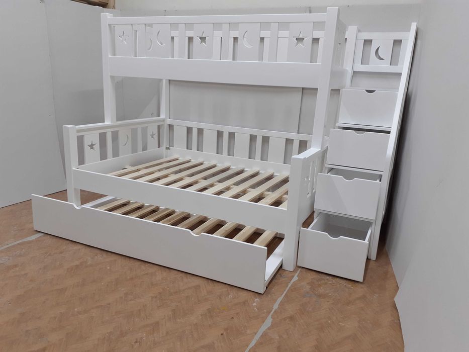 TRANSPORT GRATUIT.Pat etajat din lemn masiv.Cod 3519