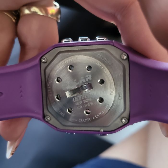 Дамски часовник Polar лилав прекрасен гумена кайшка