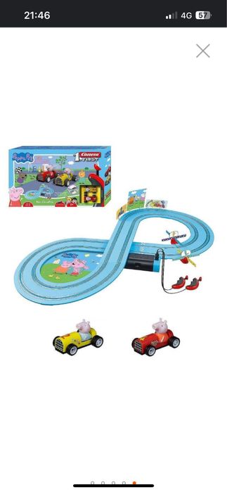 Писта с 2 коли и дистанционни Carrera Peppa  Pig